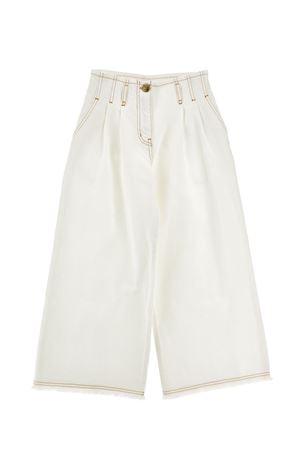 White cotton denim frayed-hem pants PHILOSOPHY KIDS | I9G40770910002